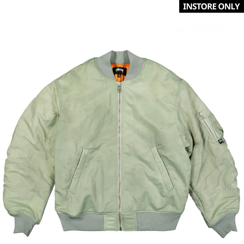 Dyed Nylon Bomber made by Stussy