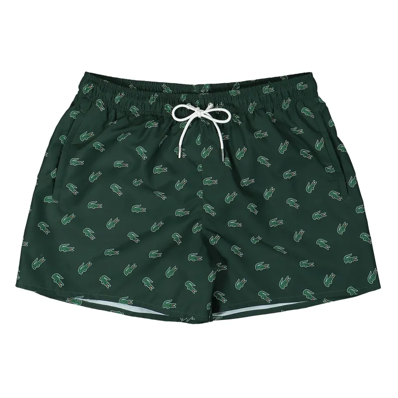 Crocodile Print Swim Trunks made by Lacoste