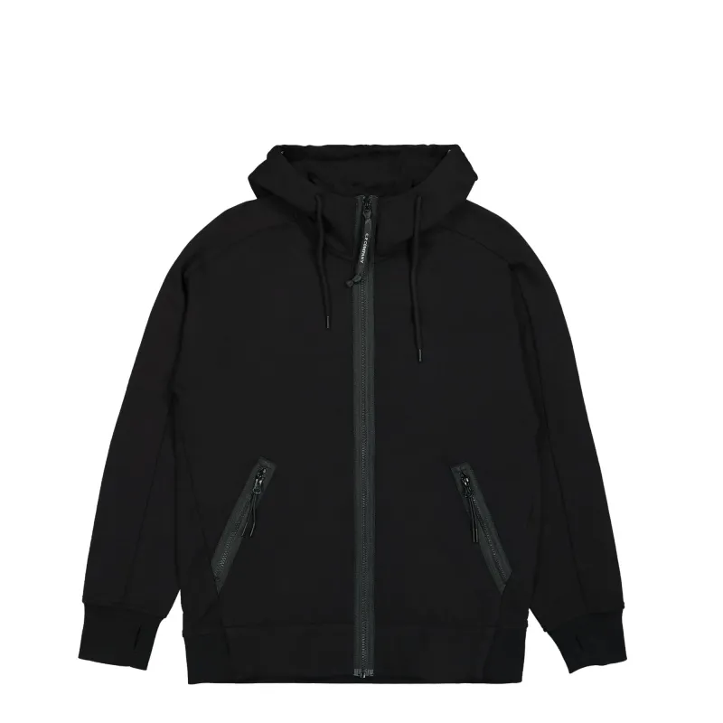 Diagonal Raised Fleece Goggle Zipped Hoodie made by C.P. Company