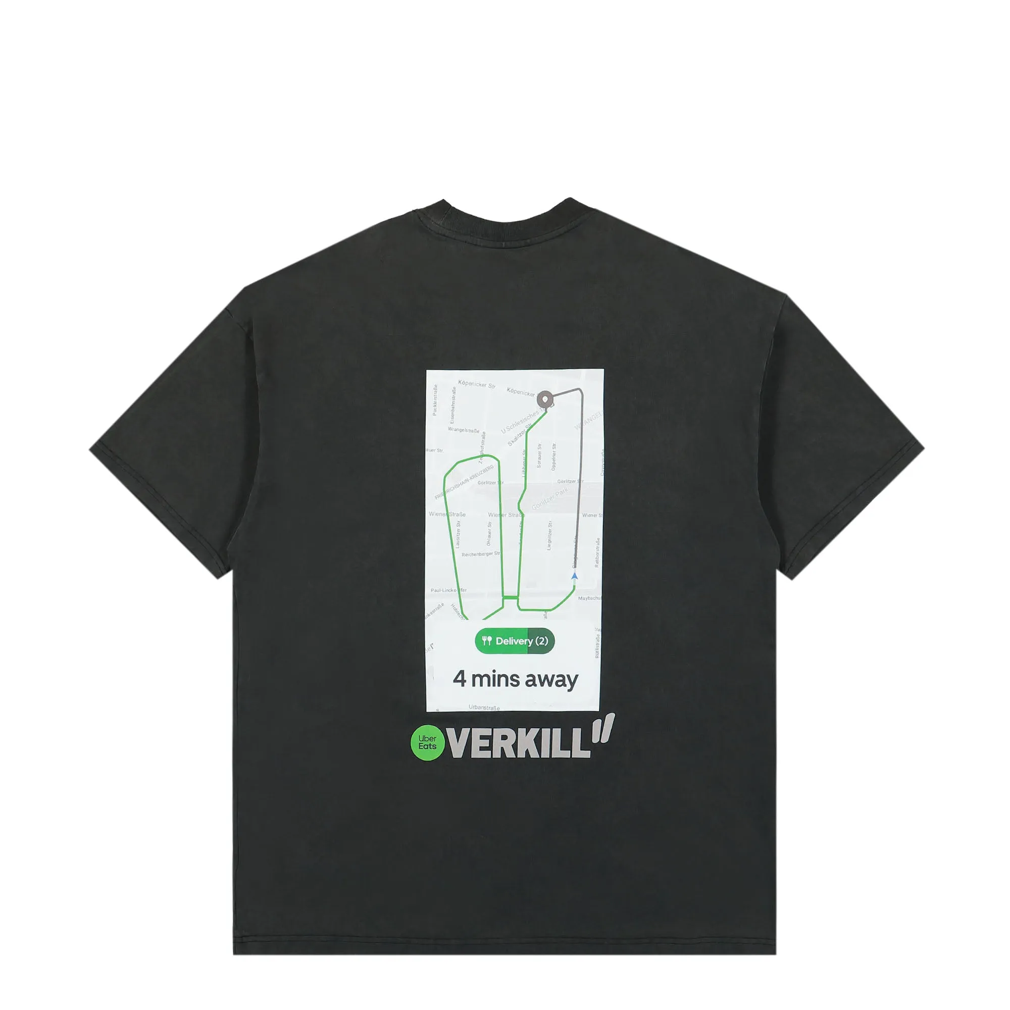 Uber Eats Delivery Map Tee sold by OVERKILL product image thumbnail 3