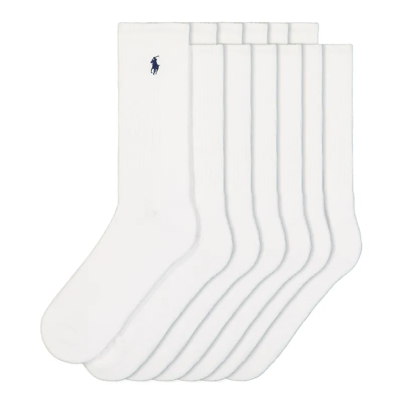 Classic Crew Socks 6 Pack made by Polo by Ralph Lauren