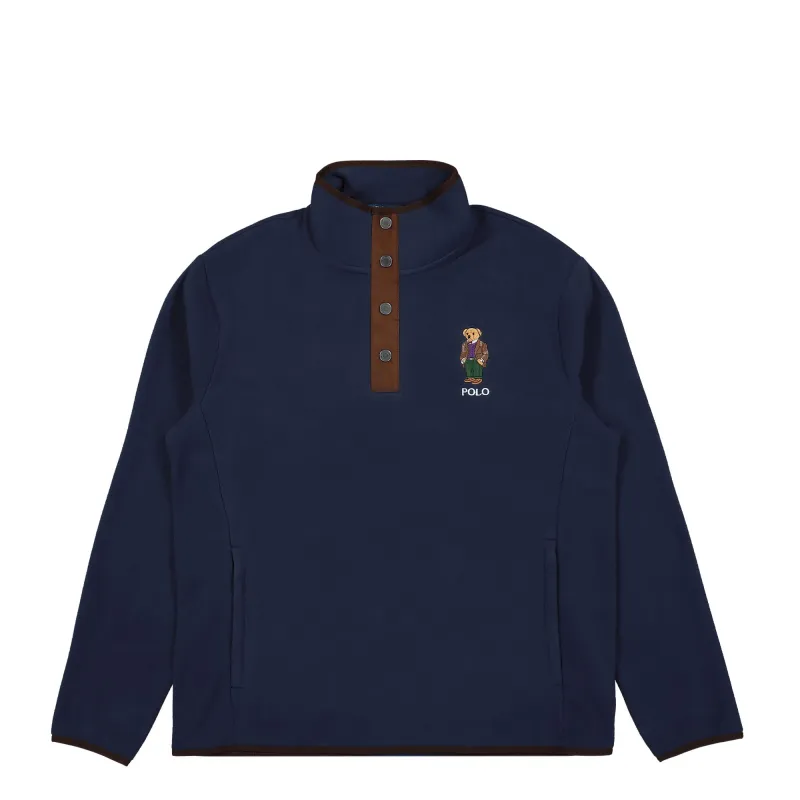 Long Sleeve Polo Bear Fleece Sweatshirt made by OVERKILL