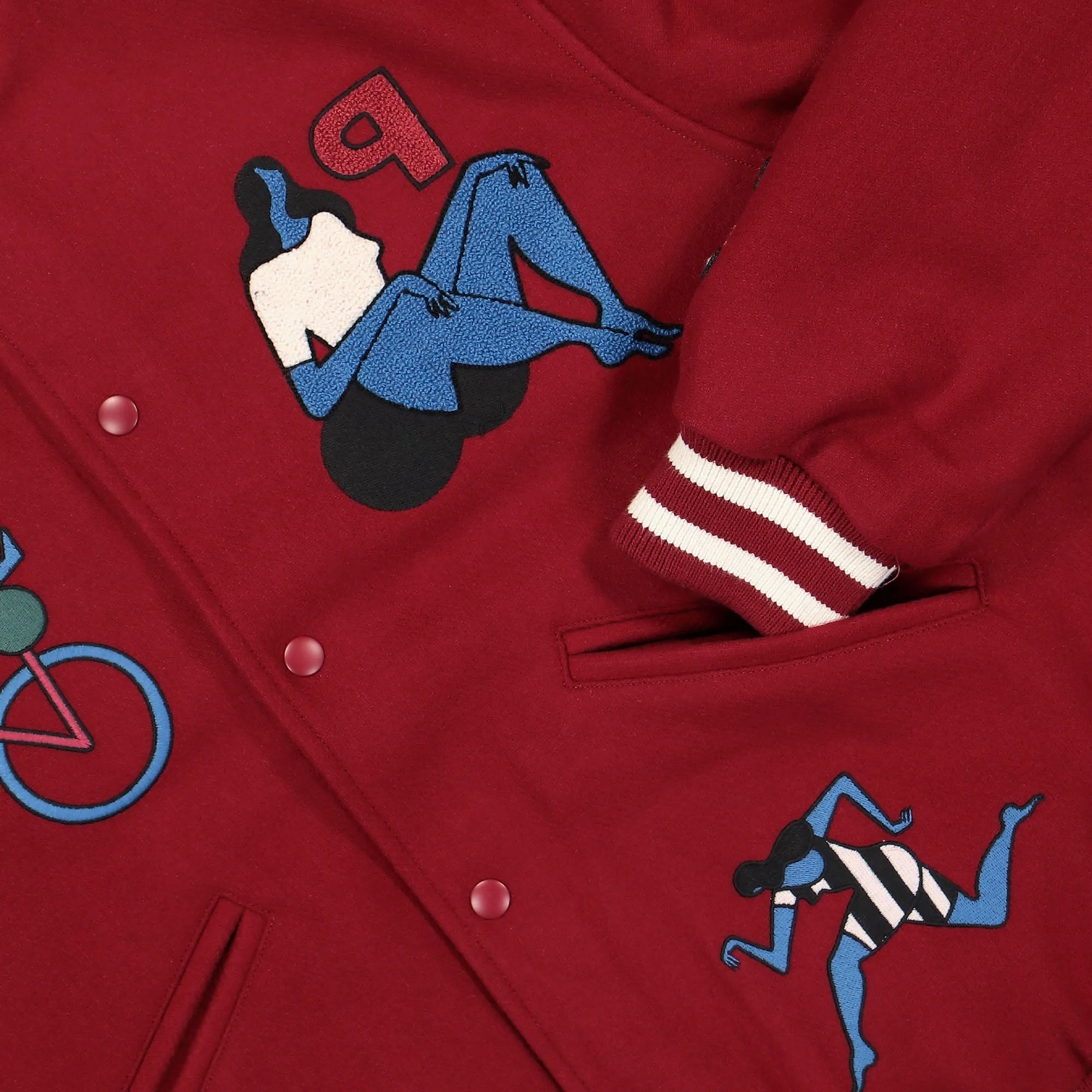 Run Sit & Bike Varsity Jacket sold by OVERKILL product image thumbnail 4