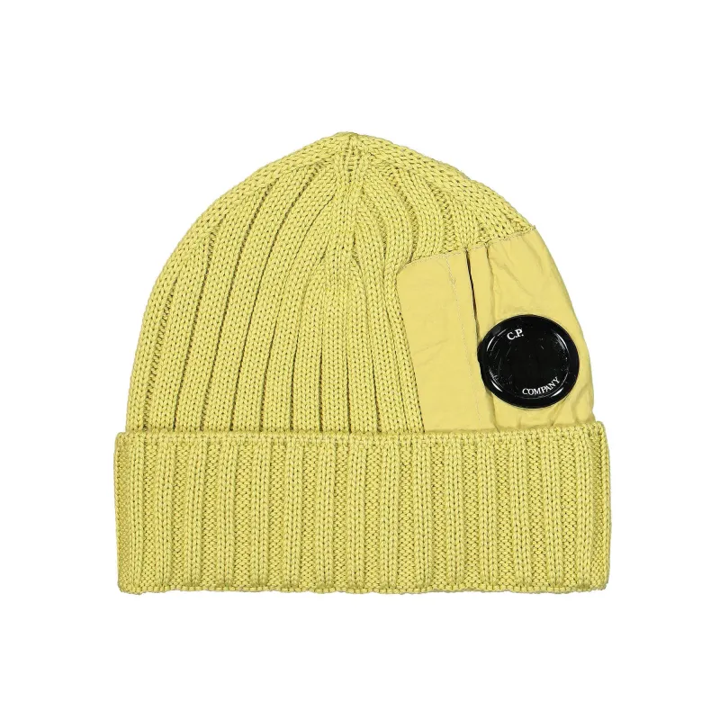 Extra Fine Merino Wool Logo Beanie made by C.P. Company