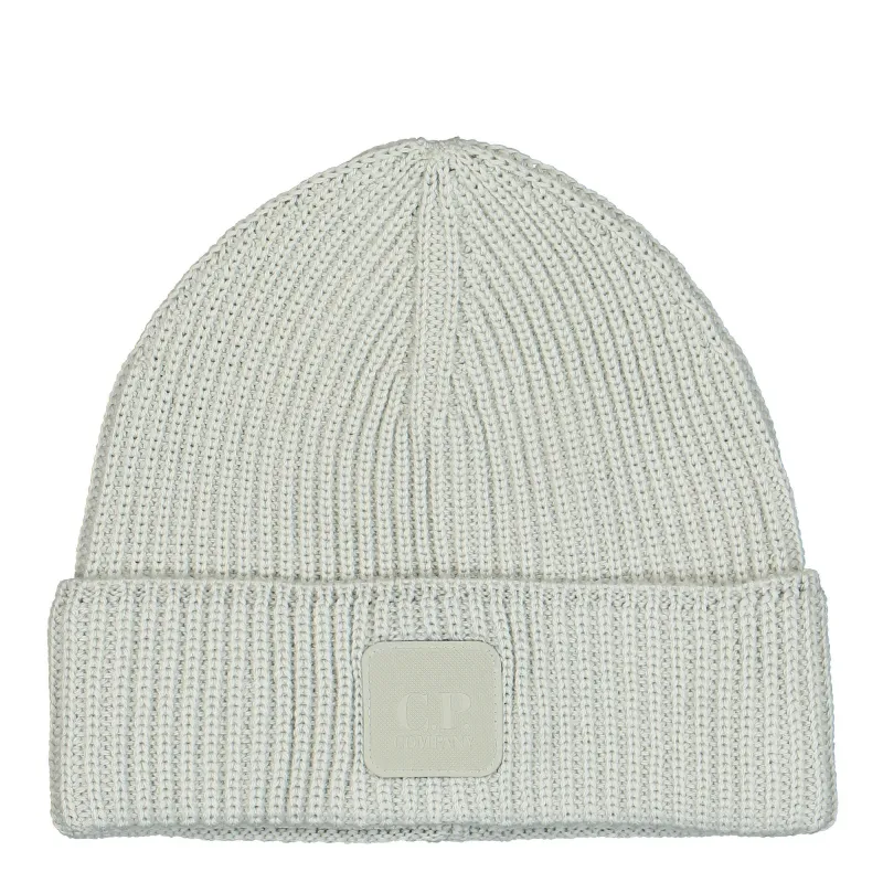 Extra Fine Merino Wool Logo Beanie made by C.P. Company