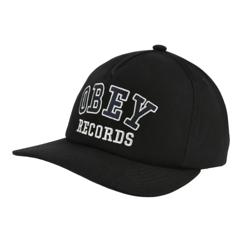 Records 5 Panel Snapback made by Obey