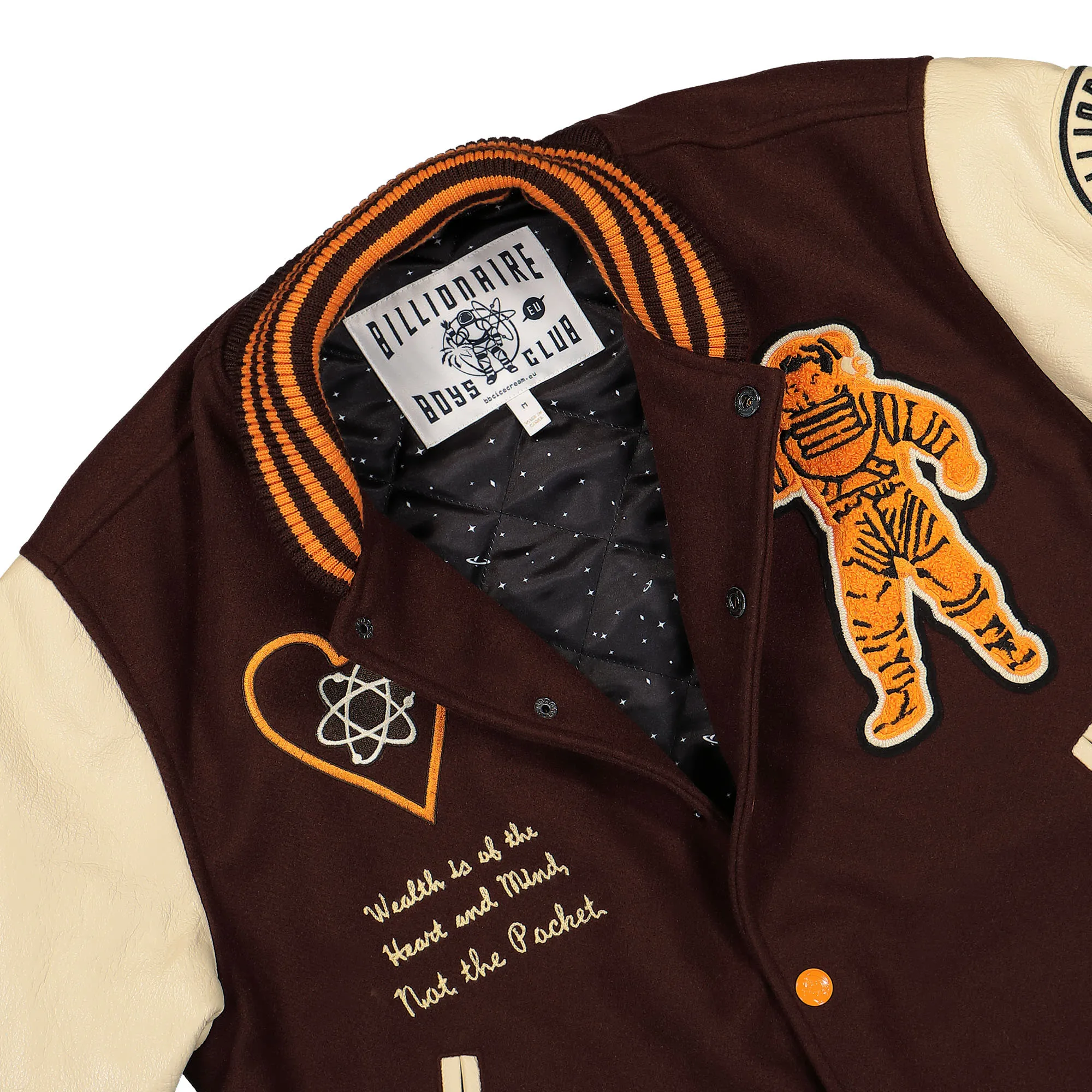 Leather Sleeve Galaxy Varsity Jacket sold by OVERKILL product image thumbnail 4