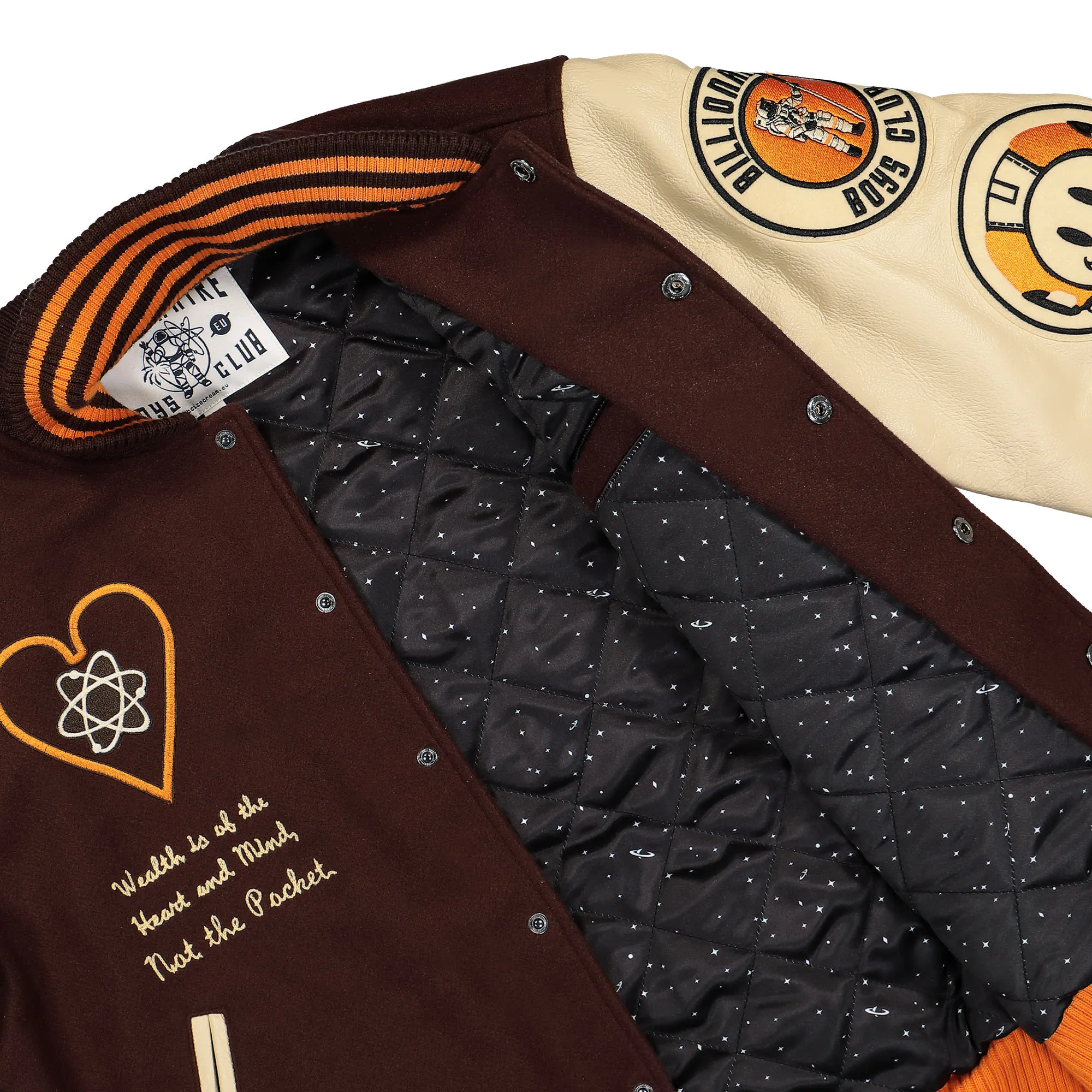 Leather Sleeve Galaxy Varsity Jacket sold by OVERKILL product image thumbnail 5
