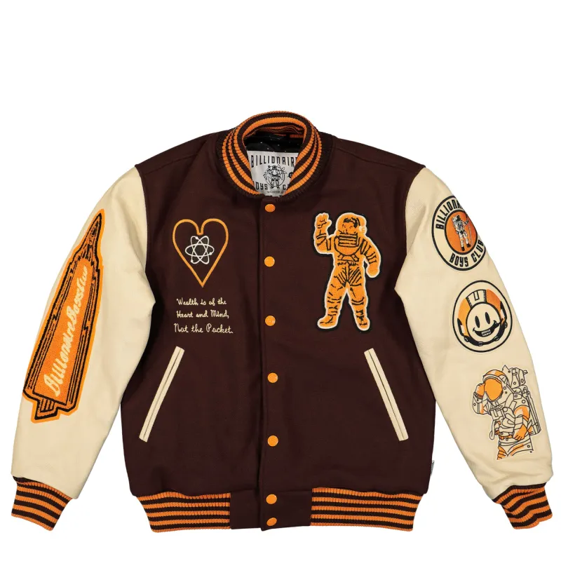 Leather Sleeve Galaxy Varsity Jacket made by Billionaire Boys Club