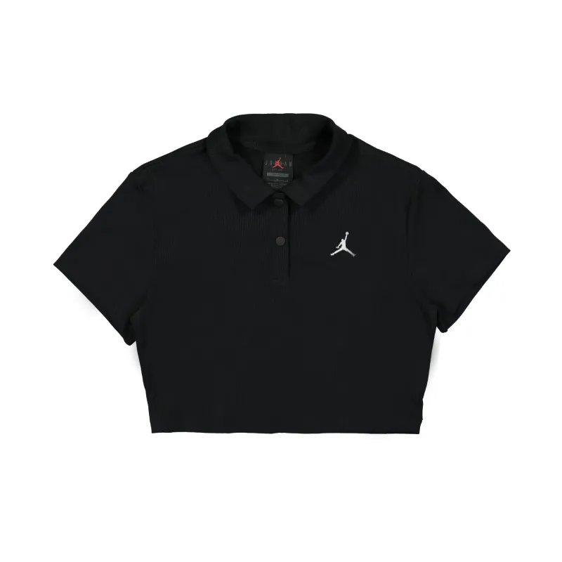 W Cropped Ribbed Polo made by Jordan