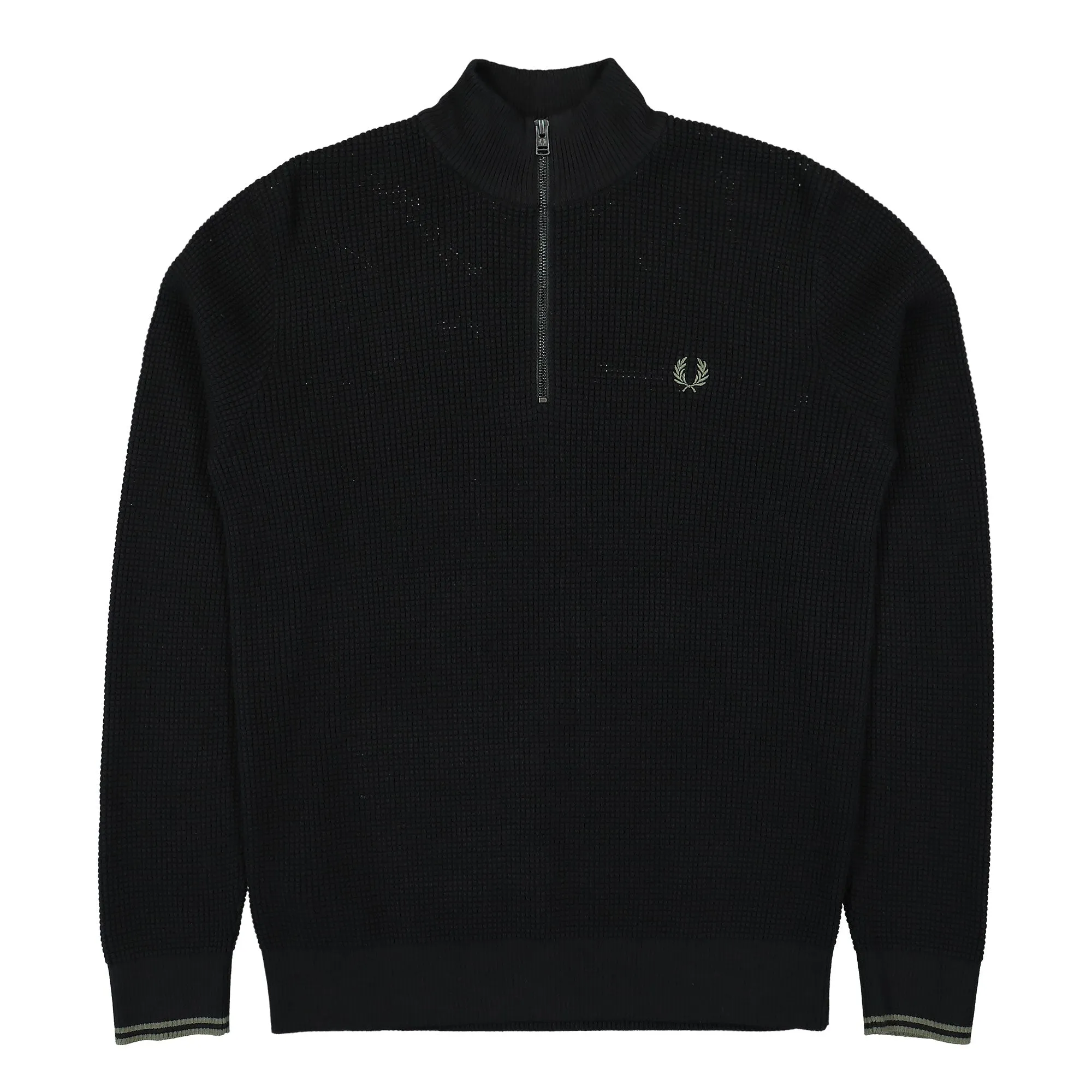 Waffle Stitch Half Zip Jumper sold by OVERKILL