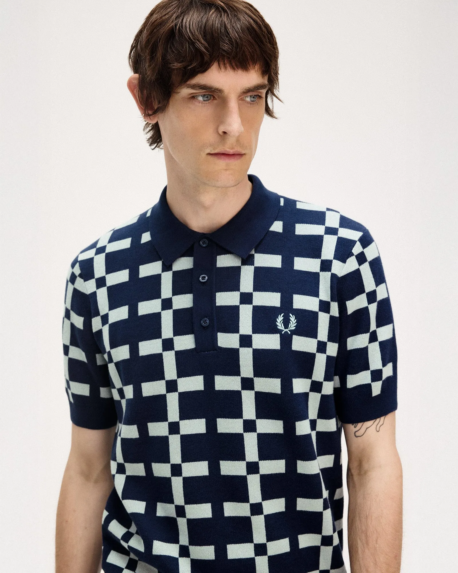 Geometric Jacquard Knit Shirt sold by OVERKILL product image thumbnail 3