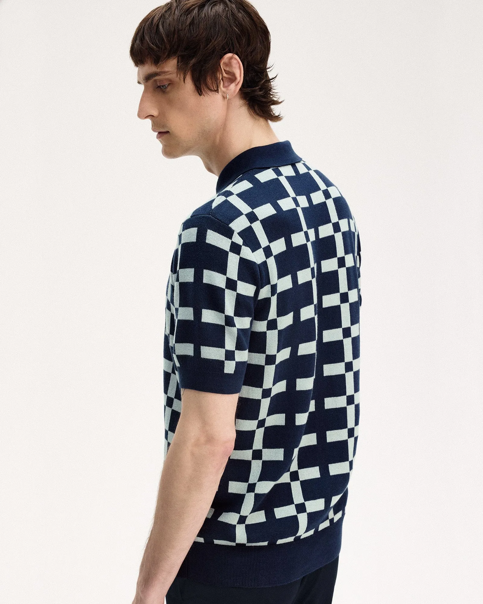 Geometric Jacquard Knit Shirt sold by OVERKILL product image thumbnail 4