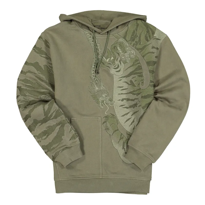 Tonal Tiger Hooded Sweat made by Maharishi