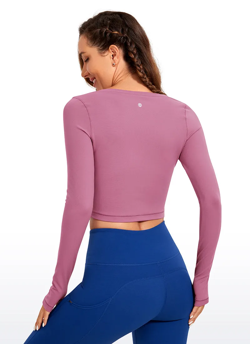 Butterluxe Scoop Neck Cropped Long Sleeve sold by CRZ Yoga product image thumbnail 5