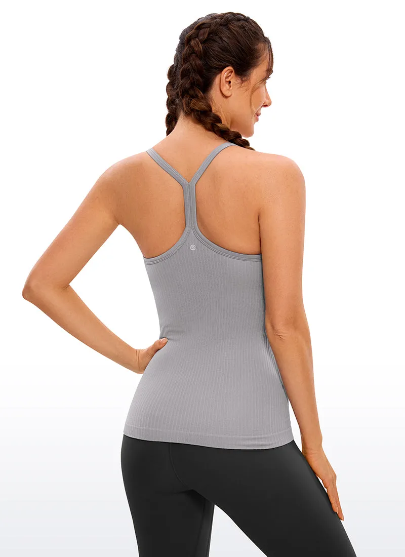 Speedy Seamless Built in Bra Pure color Tank sold by CRZ Yoga product image thumbnail 5