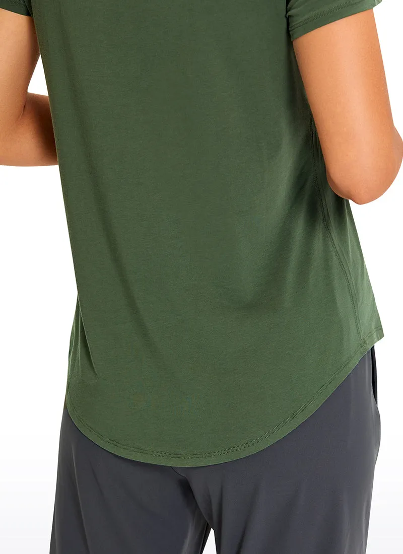 Pima Cotton Short Sleeve sold by CRZ Yoga product image thumbnail 4