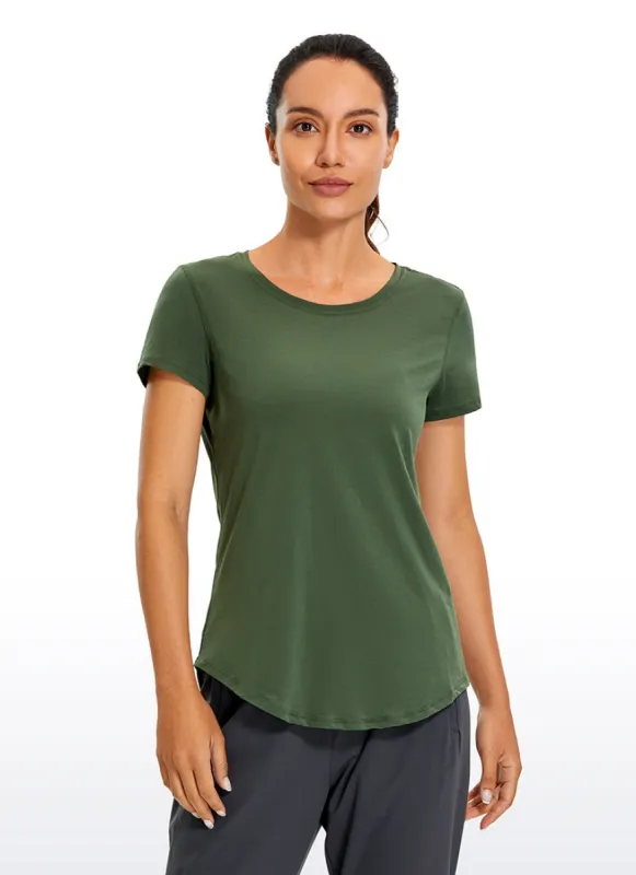 Pima Cotton Short Sleeves sold by CRZ Yoga