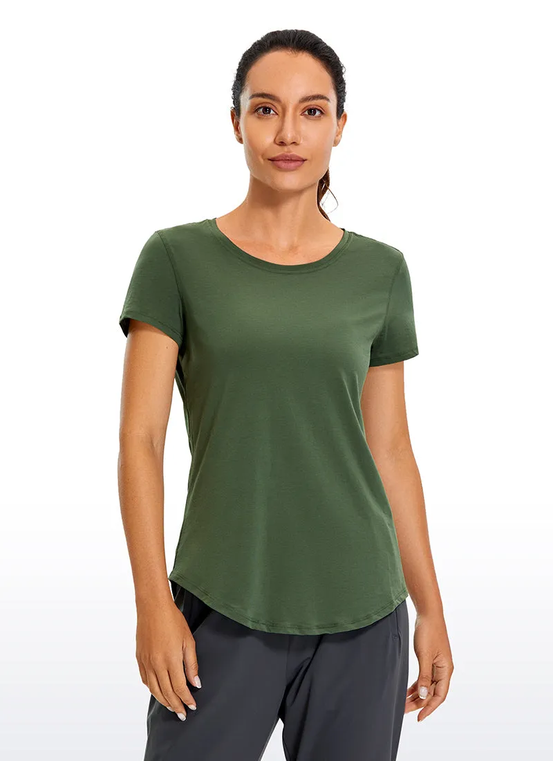 Pima Cotton Short Sleeve sold by CRZ Yoga