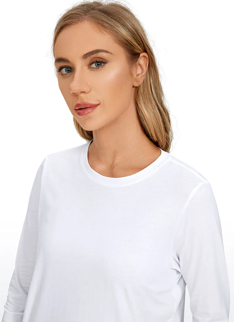 Pima Cotton Workout Long Sleeve sold by CRZ Yoga product image thumbnail 4