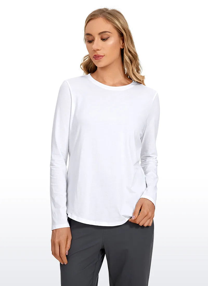 Pima Cotton Workout Long Sleeve sold by CRZ Yoga