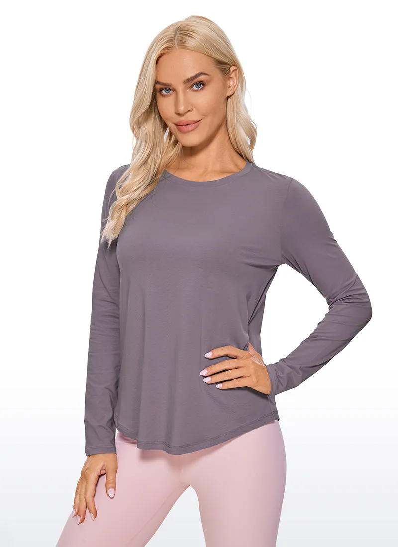 Pima Cotton Workout Long Sleeve sold by CRZ Yoga product image thumbnail 5