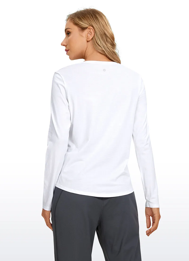 Pima Cotton Workout Long Sleeve sold by CRZ Yoga product image thumbnail 2