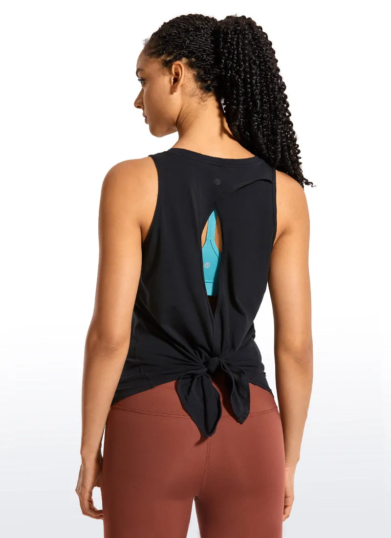 Pima Cotton Split Open Back Tank sold by CRZ Yoga product image thumbnail 4