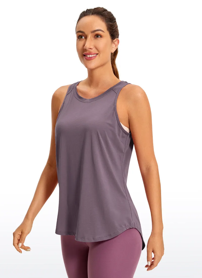 Pima Cotton Split Open Back Tank sold by CRZ Yoga product image thumbnail 2