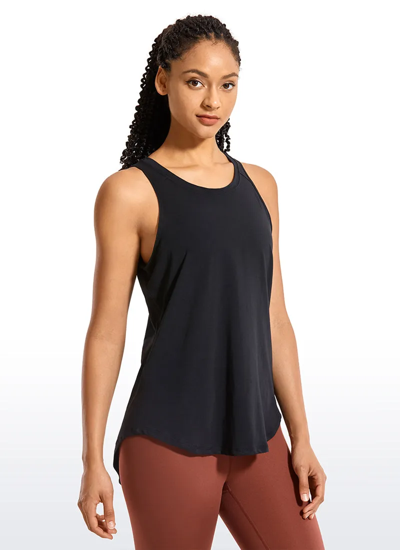 Pima Cotton Split Open Back Tank sold by CRZ Yoga product image thumbnail 5