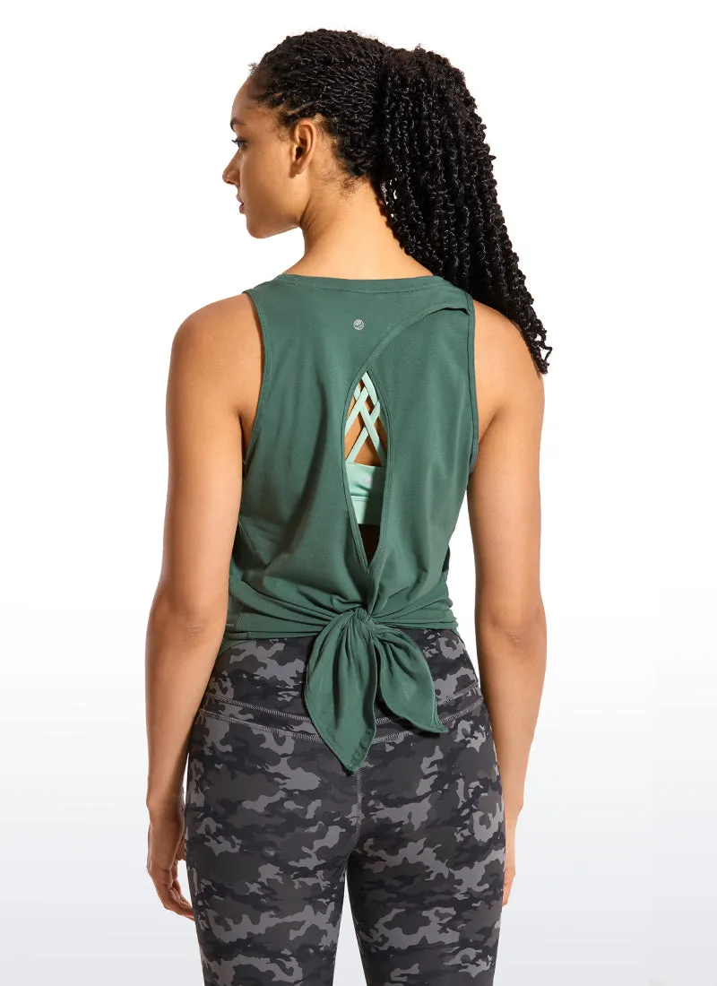 Pima Cotton Split Open Back Tank sold by CRZ Yoga product image thumbnail 5