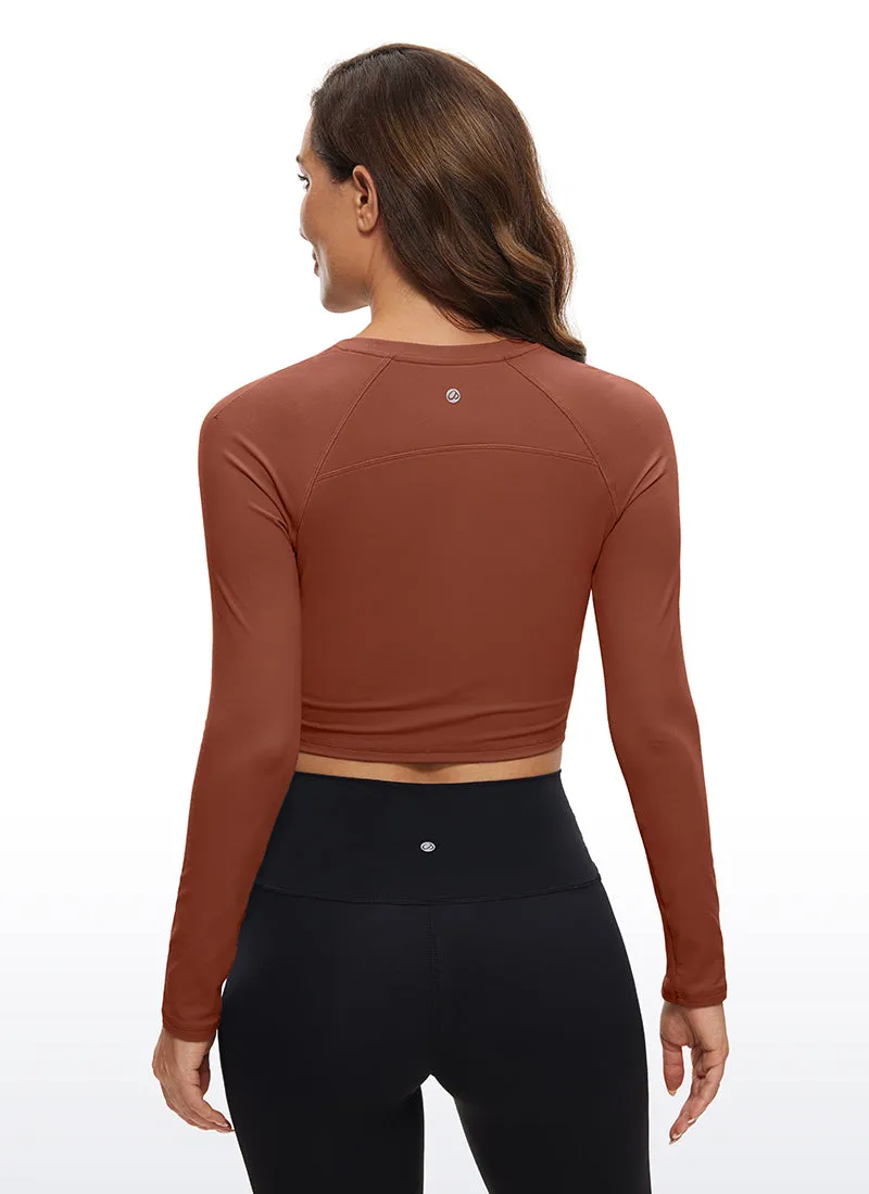 Brushed High Neck Cropped Long Sleeve sold by CRZ Yoga product image thumbnail 5