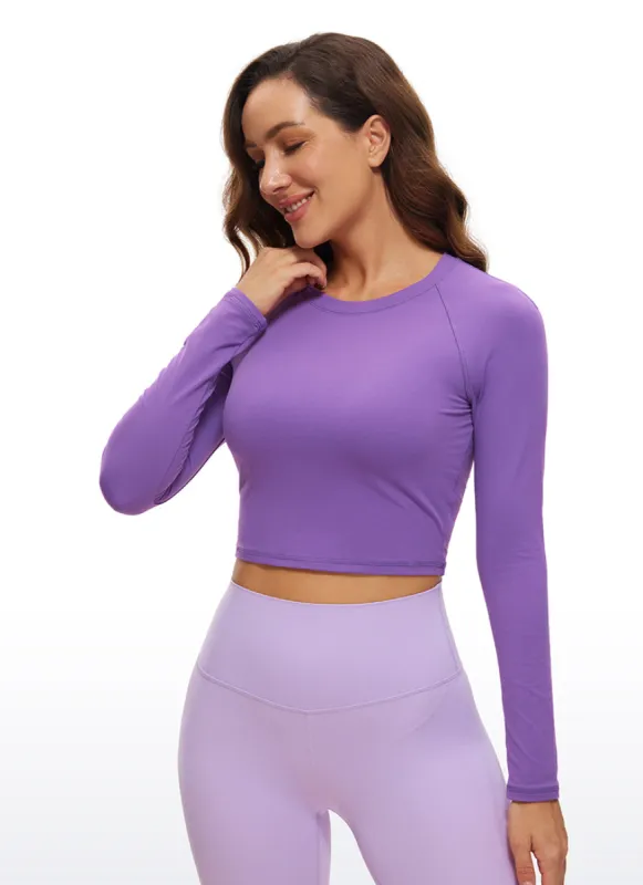 Brushed High Neck Cropped Long Sleeve sold by CRZ Yoga