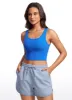 Ribbed U Neck Build-in Bra Tanks sold by CRZ Yoga