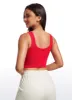 Ribbed U Neck Build-in Bra Tanks sold by CRZ Yoga