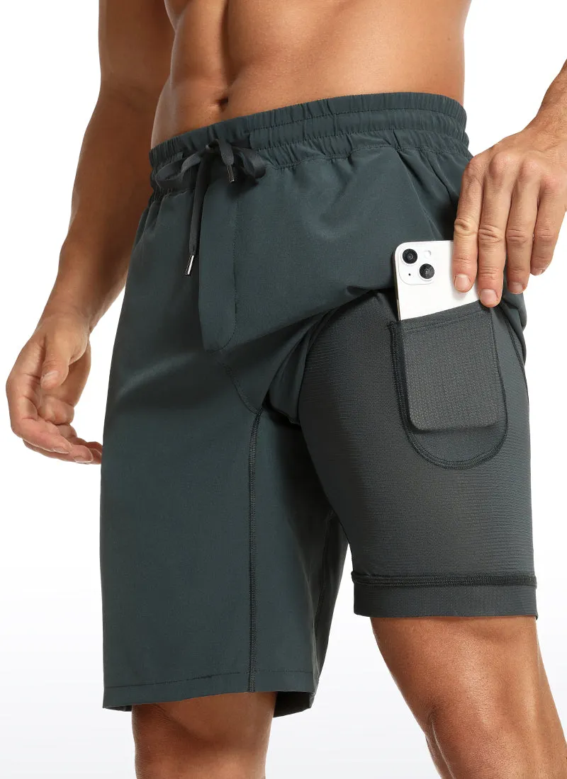 Feathery-Fit Athletic Shorts 9''- Lined sold by CRZ Yoga product image thumbnail 4