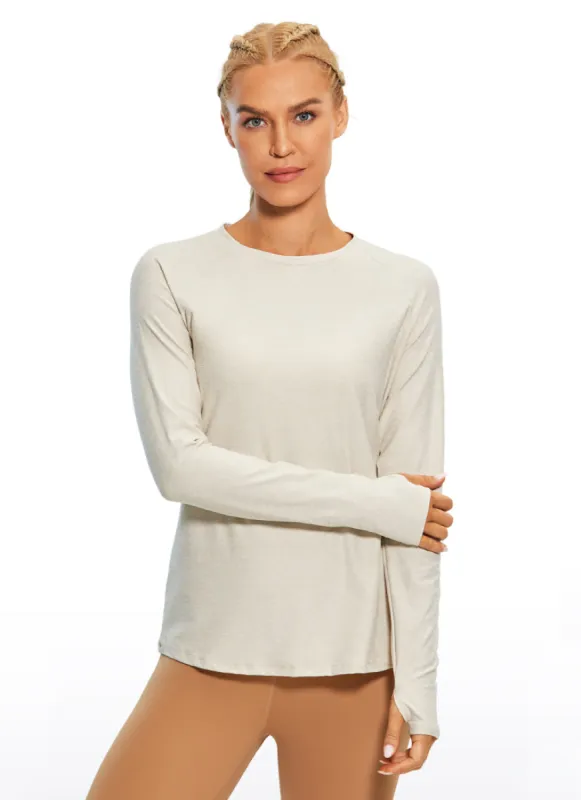 Soft Heather Long Sleeves Thumbholes sold by CRZ Yoga