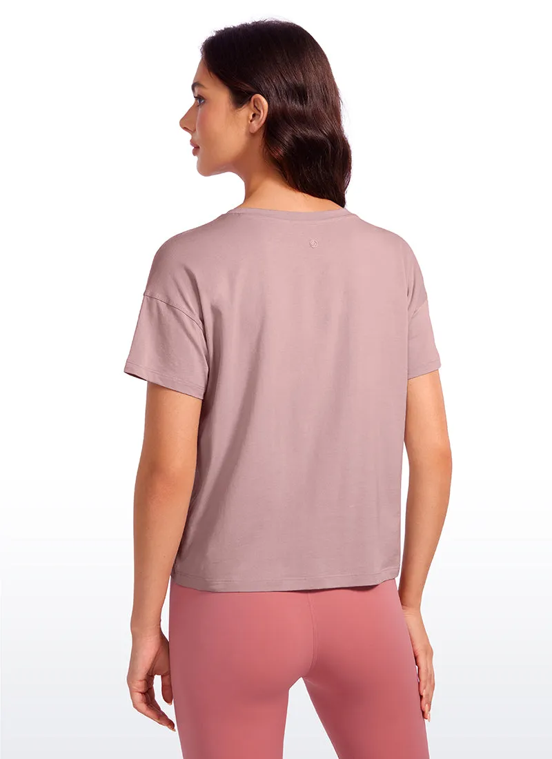 Pima Cotton Loose Fit Short Sleeve sold by CRZ Yoga product image thumbnail 2