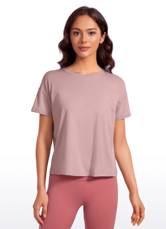 Pima Cotton Loose Fit Short Sleeve sold by CRZ Yoga
