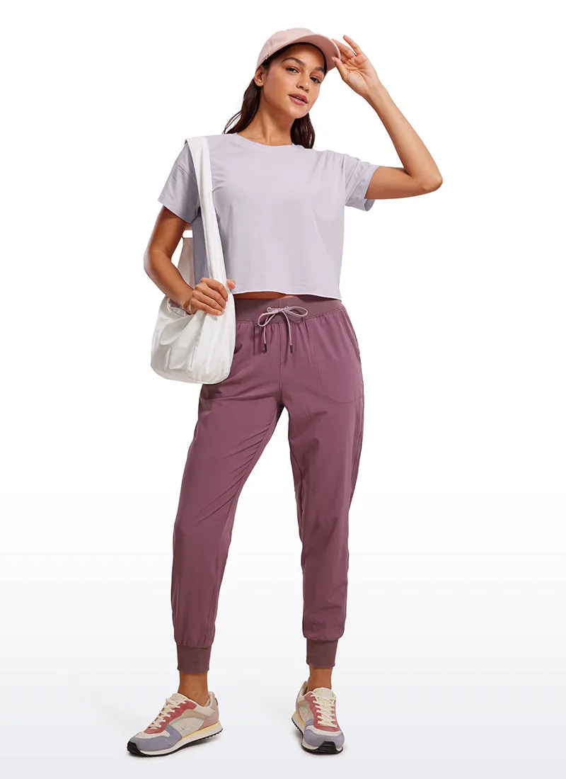 Pima Cotton Crew Neck Cropped Short Sleeve sold by CRZ Yoga product image thumbnail 3
