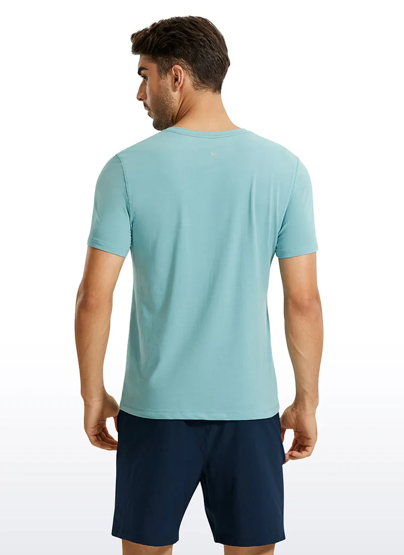 Pima Cotton Henley Short Sleeves sold by CRZ Yoga product image thumbnail 3