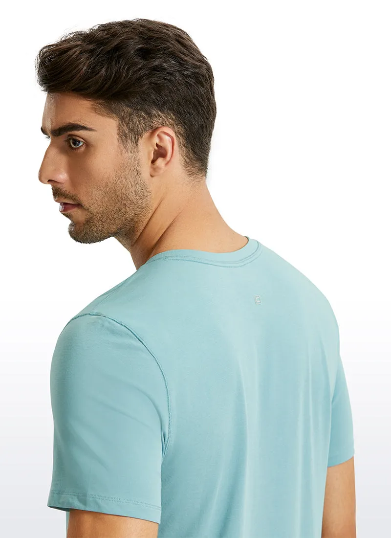 Pima Cotton Henley Short Sleeves sold by CRZ Yoga product image thumbnail 4