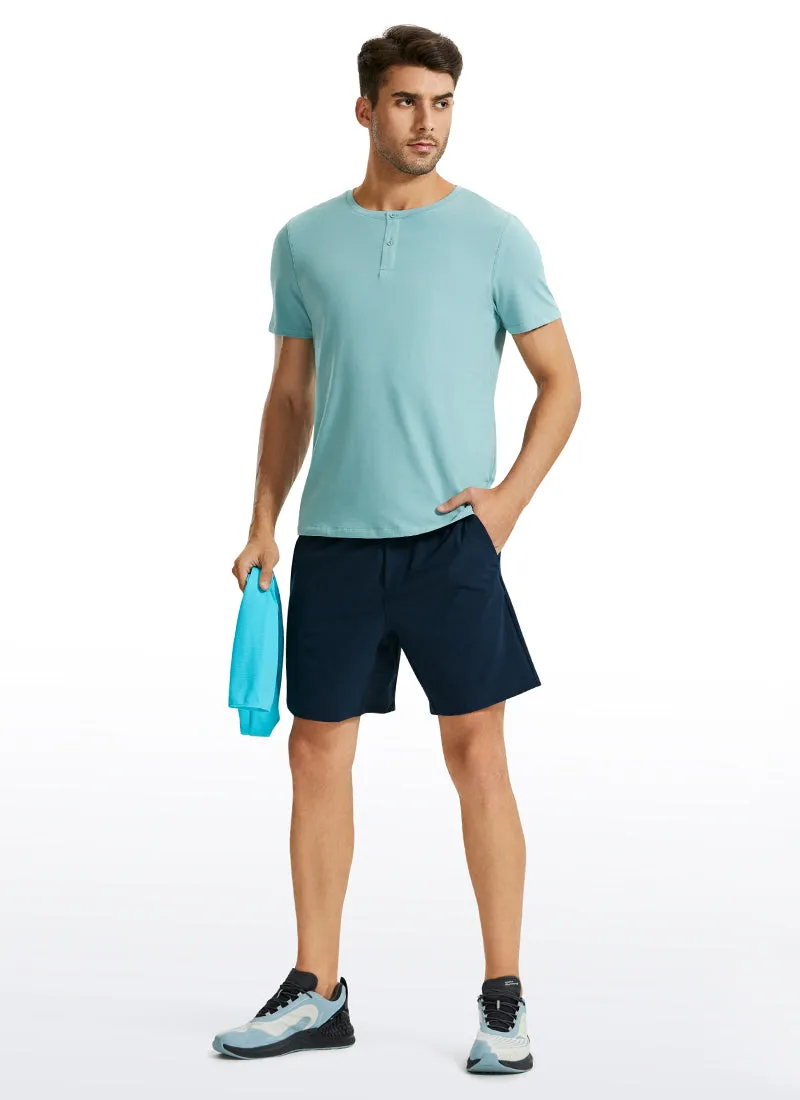 Pima Cotton Henley Short Sleeves sold by CRZ Yoga product image thumbnail 2