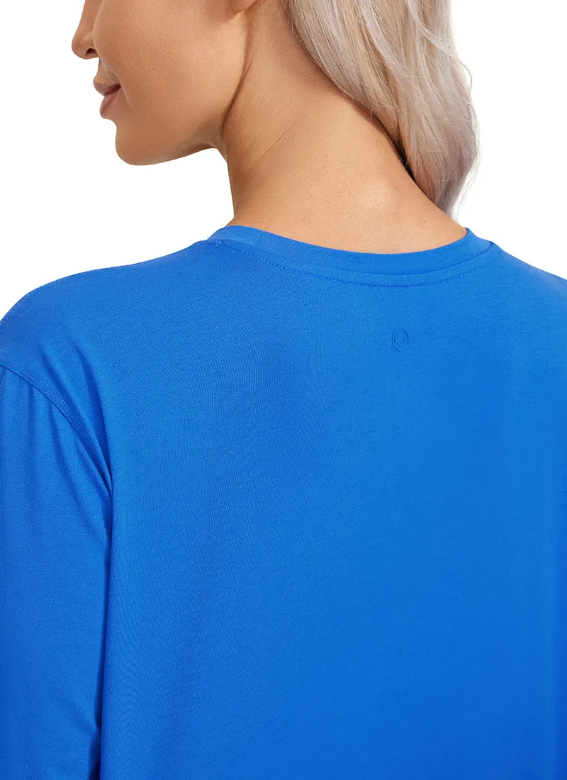 Pima Cotton Cropped Long Sleeve sold by CRZ Yoga product image thumbnail 4
