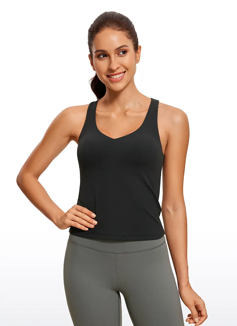 Butterluxe V Neck Waist-Length Tank Racerback sold by CRZ Yoga