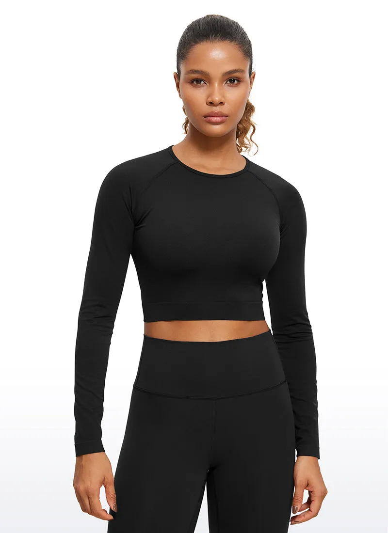 Seamless Slim Fit Cropped Long Sleeve sold by CRZ Yoga