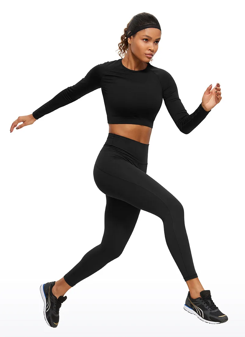Seamless Slim Fit Cropped Long Sleeve sold by CRZ Yoga product image thumbnail 3