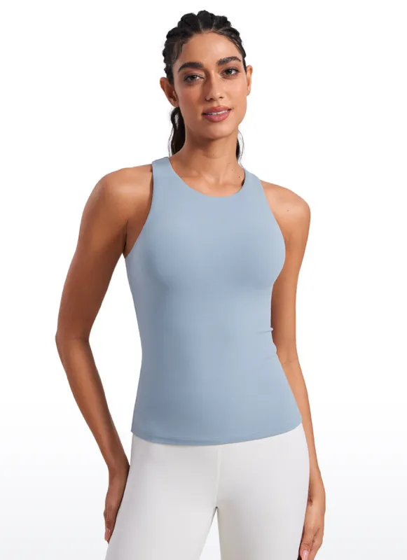 Butterluxe Waist Length Built-in Bra Tanks High Neck sold by CRZ Yoga