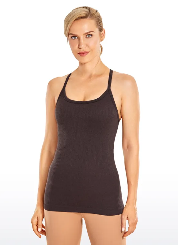Speedy Seamless Built-in Bra Tank Y-back sold by CRZ Yoga
