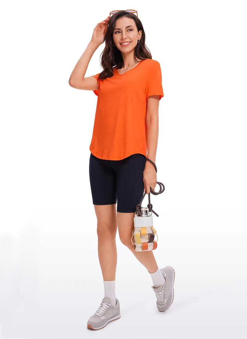 Pima Cotton Yoga Short Sleeves V-Neck sold by CRZ Yoga product image thumbnail 3